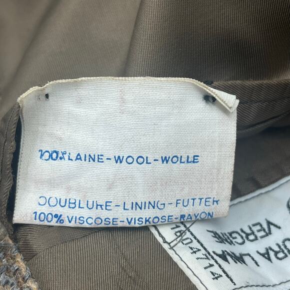 Vintage Woolmark Pura Lana Vergine Brown Tweed 2 Button Pockets Blazer - Picture 8 of 11